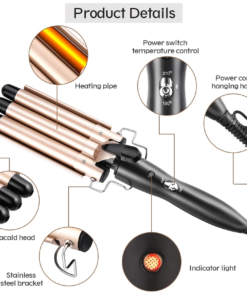 Fer-friser-lectrique-professionnel-en-c-ramique-Triple-baril-outils-de-coiffure