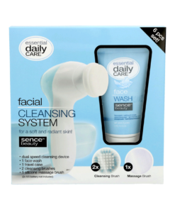 Sence Appareil 6 en1 pour Massage et Nettoyage Visage - Blanc et Bleu