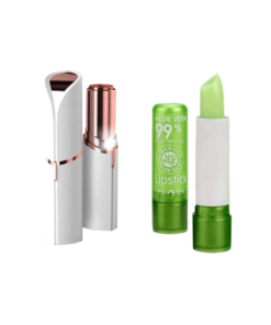 Pack-epilateur-visage-rechargeable-Baume-a-levres-a-99-daloe-Vera-1