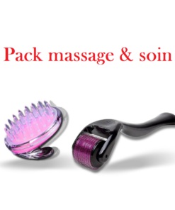 Pack massage et soin ( Brosse massage cuir chevelu + Dermaroller )