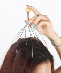 flamant rose masseur de tete en metal massage relaxation