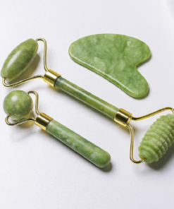 flamant rose jade roller et gua sha 3 en 1