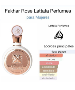 Fakhar rose Lattafa Eau de parfum pour femme 100ml note