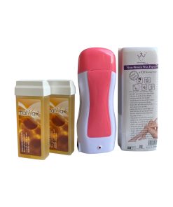 pack épilation cire  ( appareil chauffe cire - 2 x cartouche cire -100 papier)