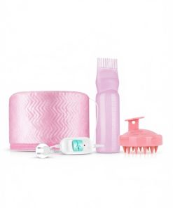 Pack réparateur cheveux intense (Bonnet chauffant+Applicateur huile+Brosse silicone)